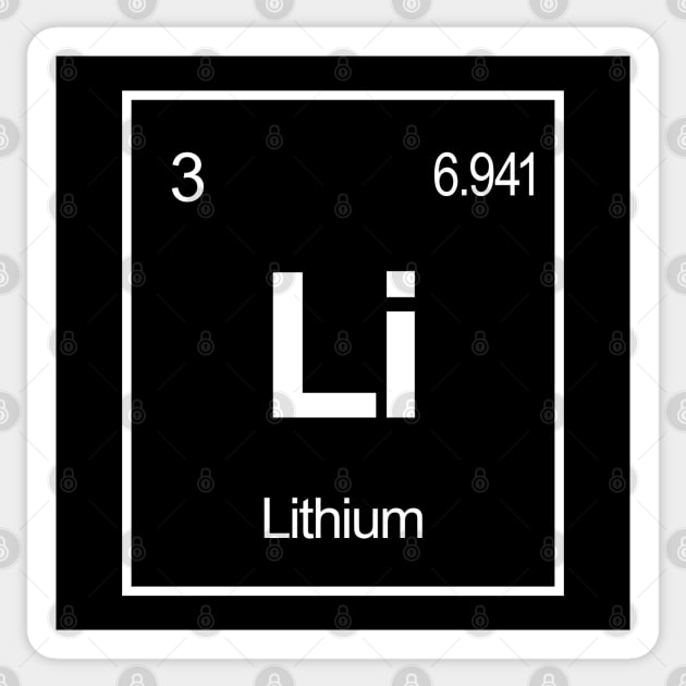 Li Element of Lithium - Periodic Table Elements - Lithium Sticker by Mash92